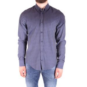 Dondup Checkered Pattern Shirt Men blue Shirts